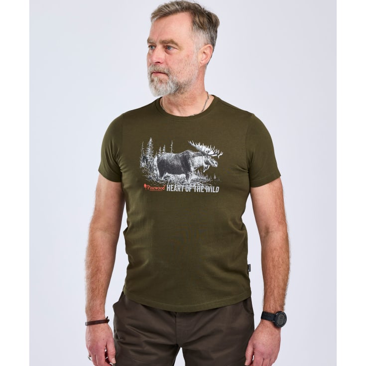 Pinewood Moose T-shirt, Green, XL