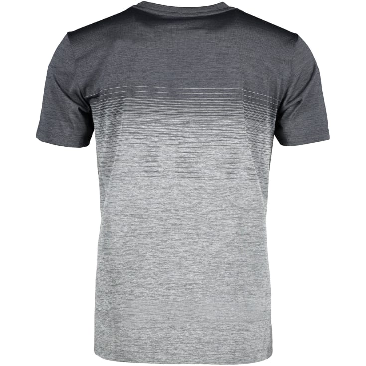 GEYSER seamless stribet T-shirt, Anthracite melange, S