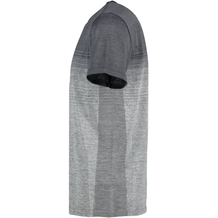 GEYSER seamless stribet T-shirt, Anthracite melange, S