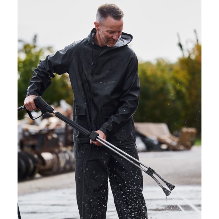 Elka Outdoor regnjacka PU/PVC, svart, st 3XL