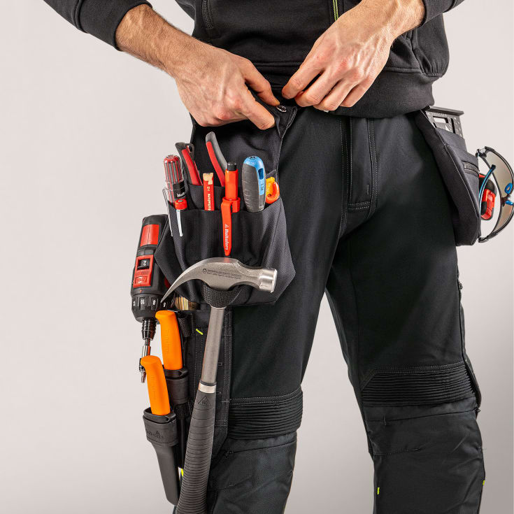 Fristads Flex tømrer hængelomme 9802 CRKN, Sort, ONESIZE