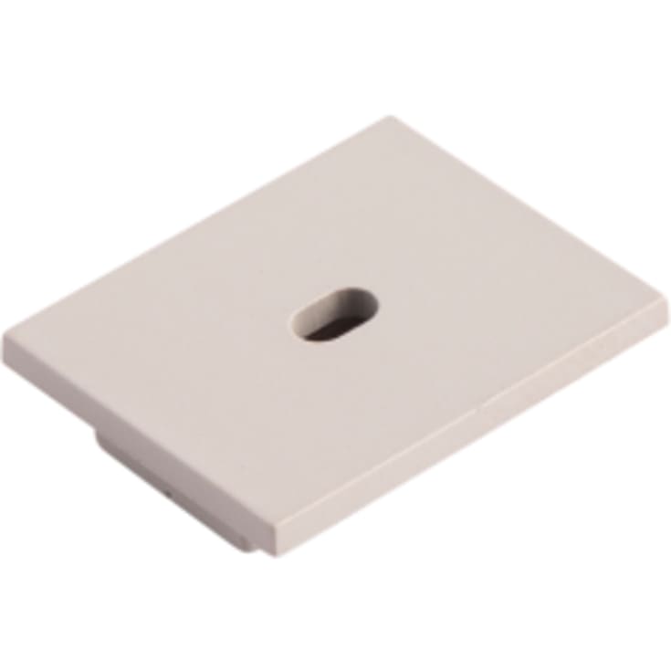 Ansell Lighting endehette med hull, 26x21,3 mm, aluminium