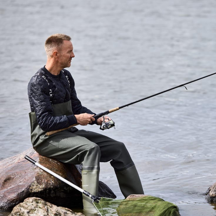 Elka waders, olivengrøn, str. 41