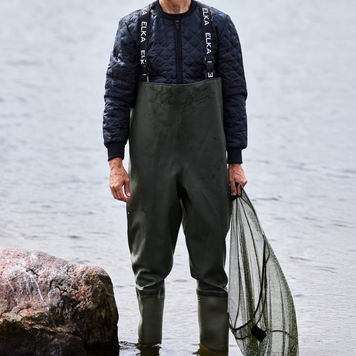 Elka waders, olivengrøn, str. 41