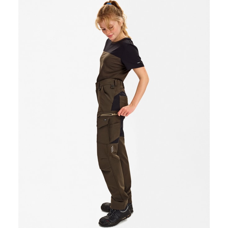 Engel Entire dame servicebukser full stretch, Forest Green/Black, 42