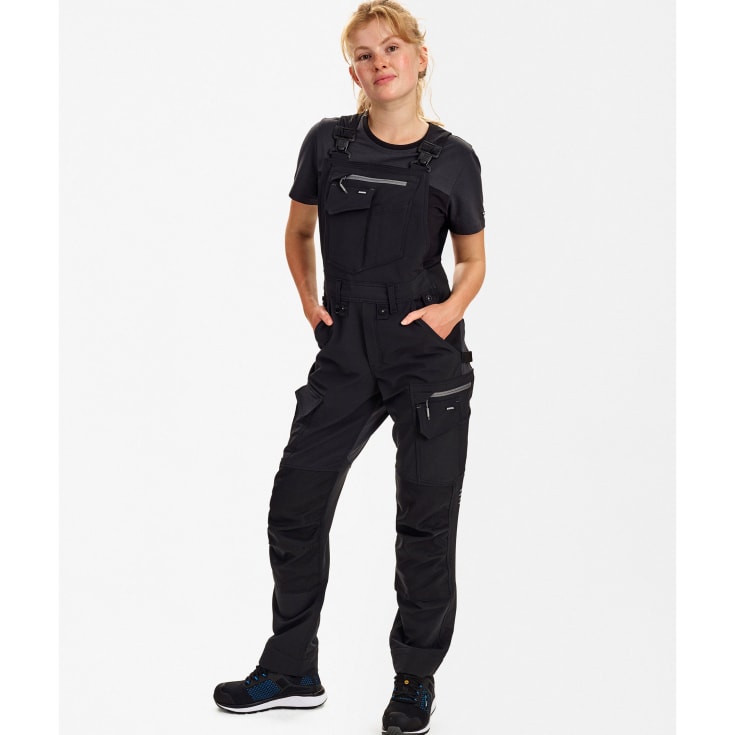 Engel Entire dame overalls full stretch, Black/Anthracite Grey, 40