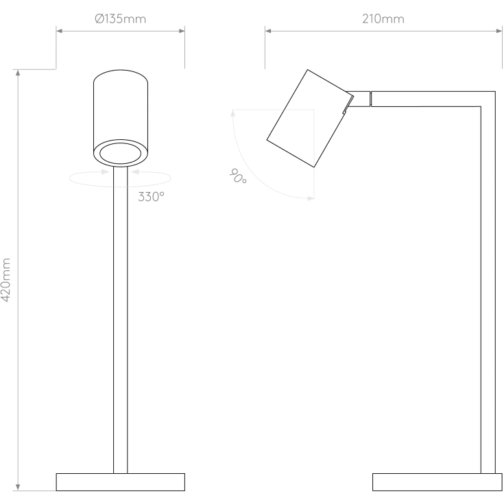 Astro Ascoli Desk bordlampe, bronze