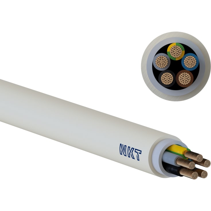 1000 meter Kabel NOIKX Flex 90° 5G10 lysegrå T1000