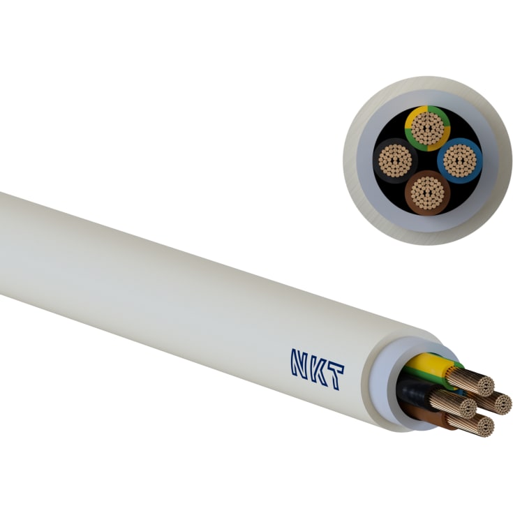Kabel NOIKX Flex 90° 4x25 Eca, lysegrå T500