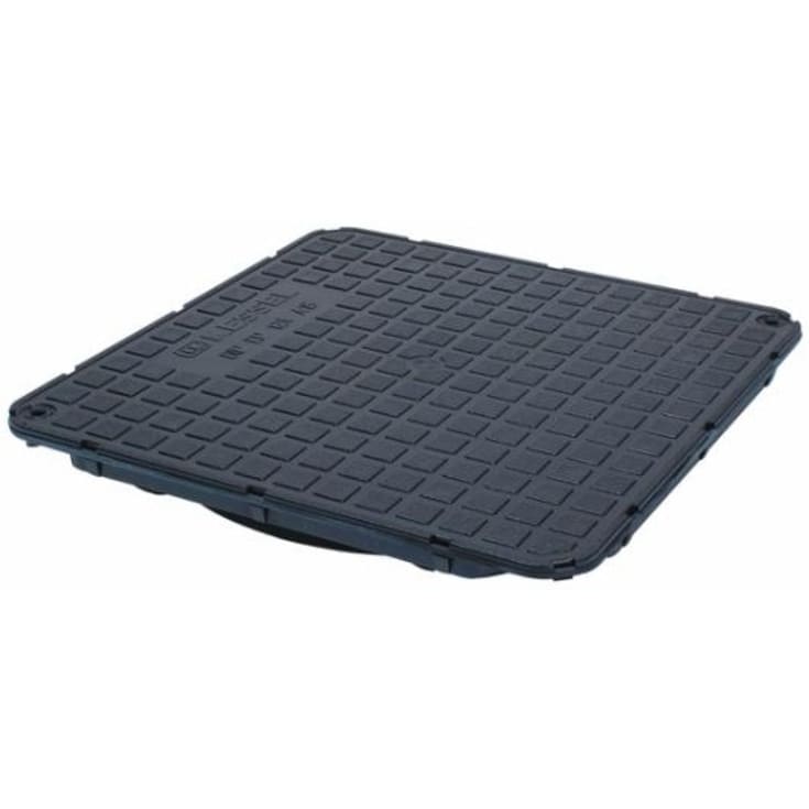 Kessel skridsikker plastrist til højvandslukke i gulv, sort