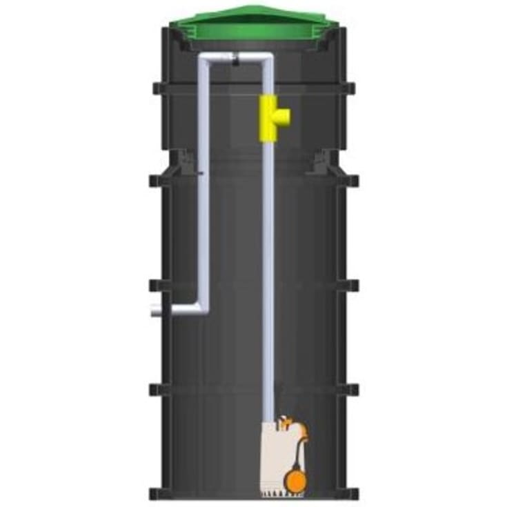 Lauridsen 600 x 1600 x 40 mm PE-pumpebrønd til dræn med RX 1