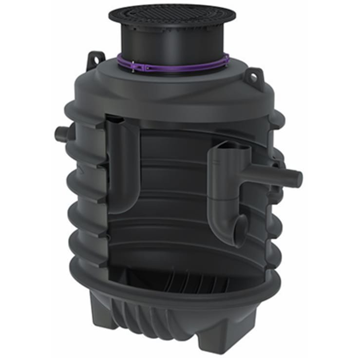 Kessel 10 l/s fedtudskiller, 160 mm til-/afgang, D400, i jord