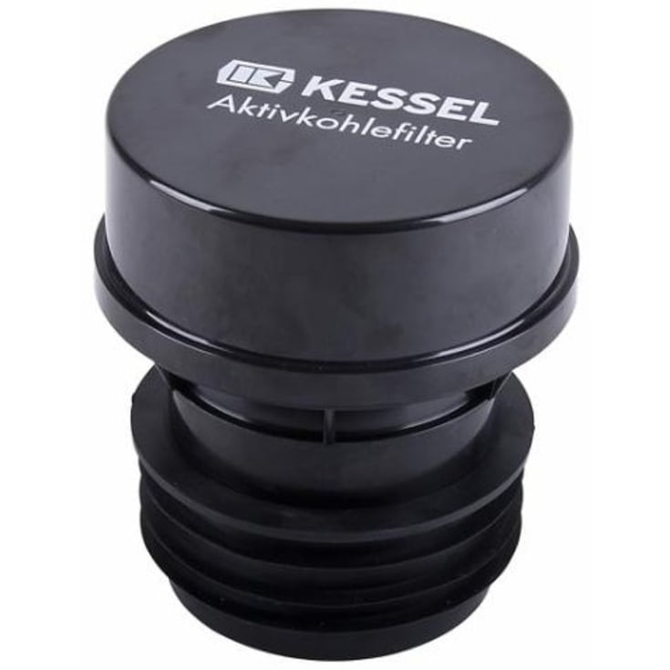 Kessel 75/110 mm aktivt kulfilter med udskiftelig filterindsats