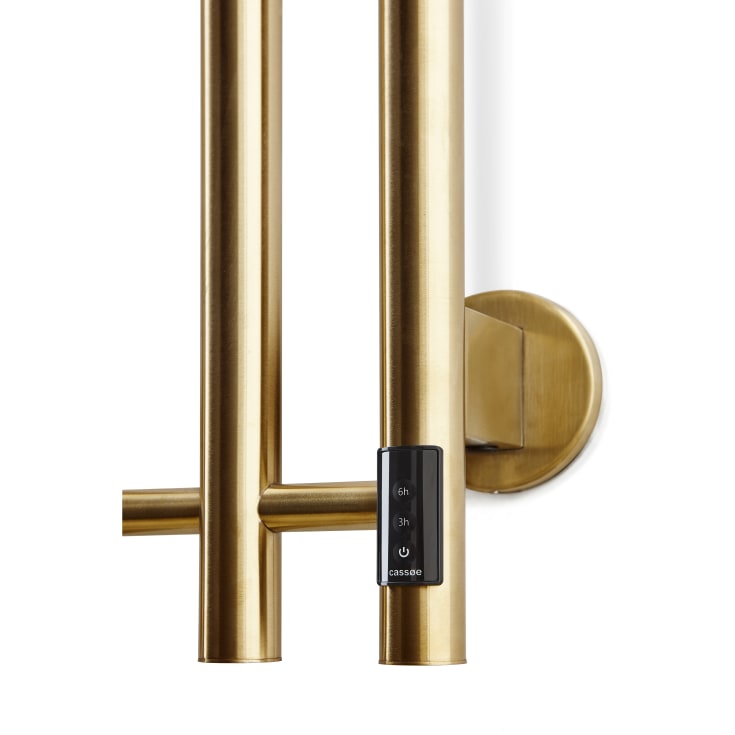 Cassøe Catania håndklædetørrer, el, 26x142 cm, børstet messing