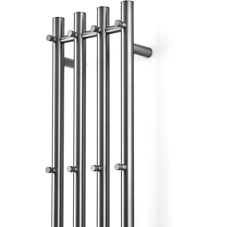 Cassøe Catania håndklædetørrer, el, 26x142 cm, børstet sort krom