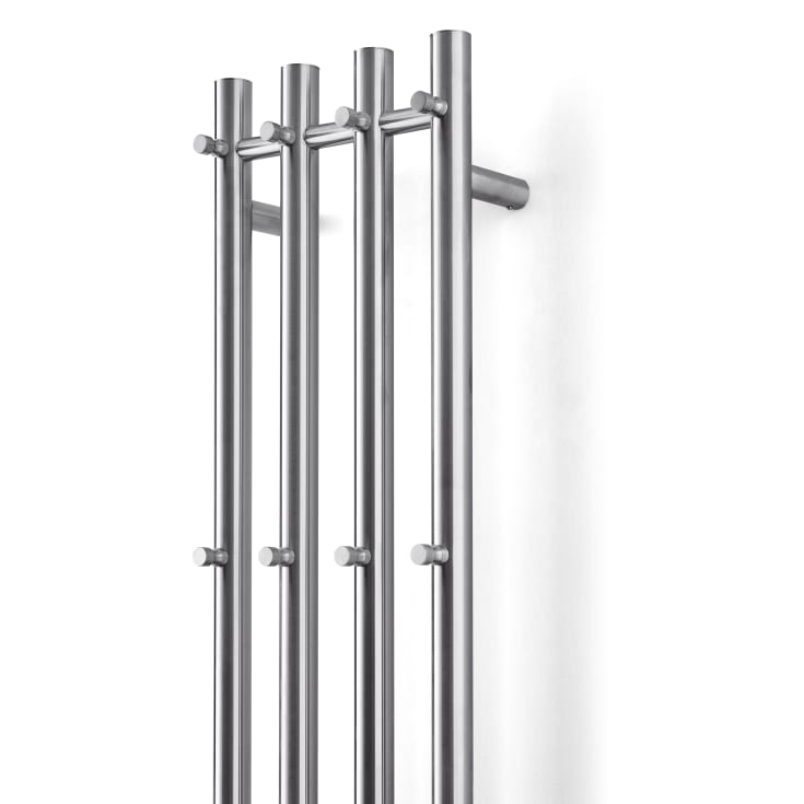 Cassøe Catania håndklædetørrer, el, 26x142 cm, børstet rustfrit stål