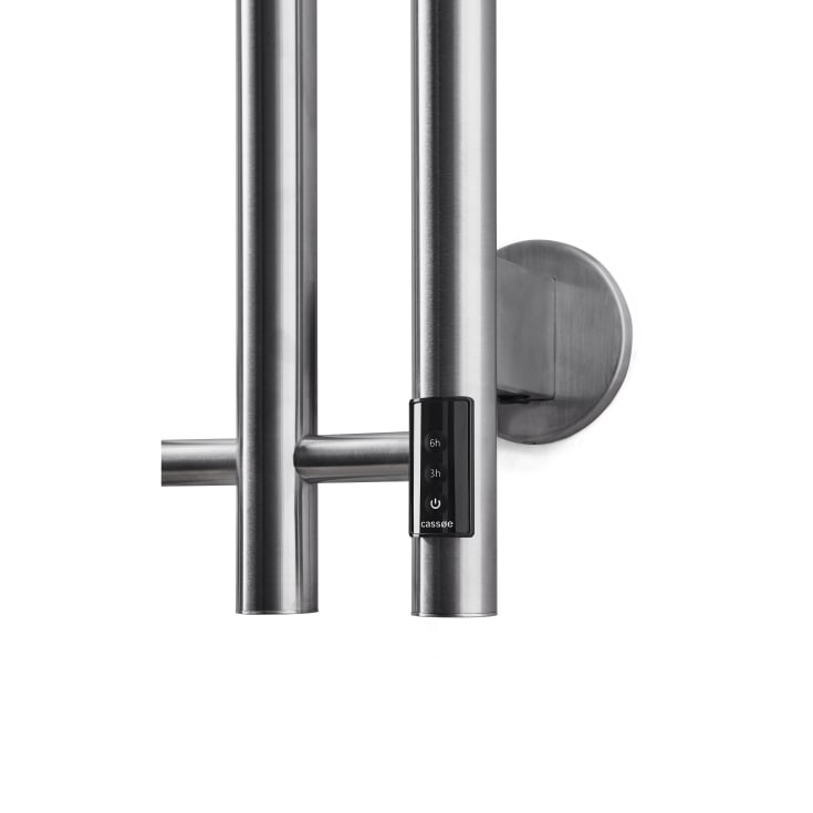 Cassøe Catania håndklædetørrer, el, 26x142 cm, børstet rustfrit stål