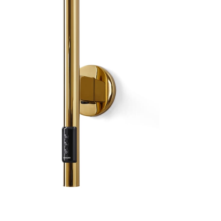 Cassøe Rimini håndkletørker, el, 8,5x148 cm, polert messing