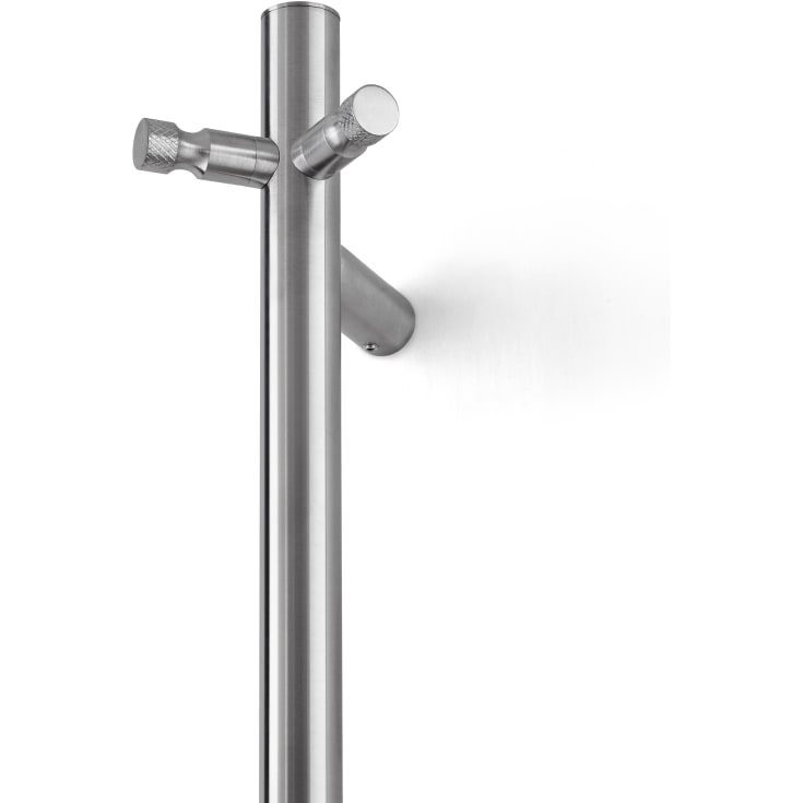 Cassøe Rimini håndklædetørrer, el, 8,5x148 cm, børstet rustfrit stål