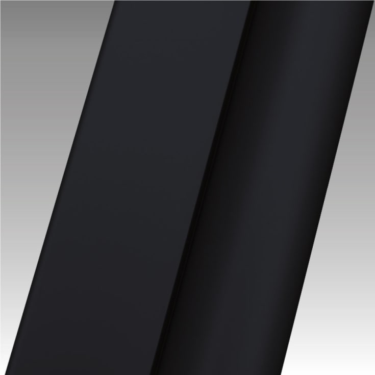 Novellini Riga F2P fastvegg høyre, 109-110,5 cm, klart glass, sort matt profil