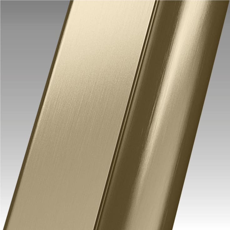 Novellini Riga F2P fastvegg høyre, 79-80,5 cm, klart glass, børstet bronse profil