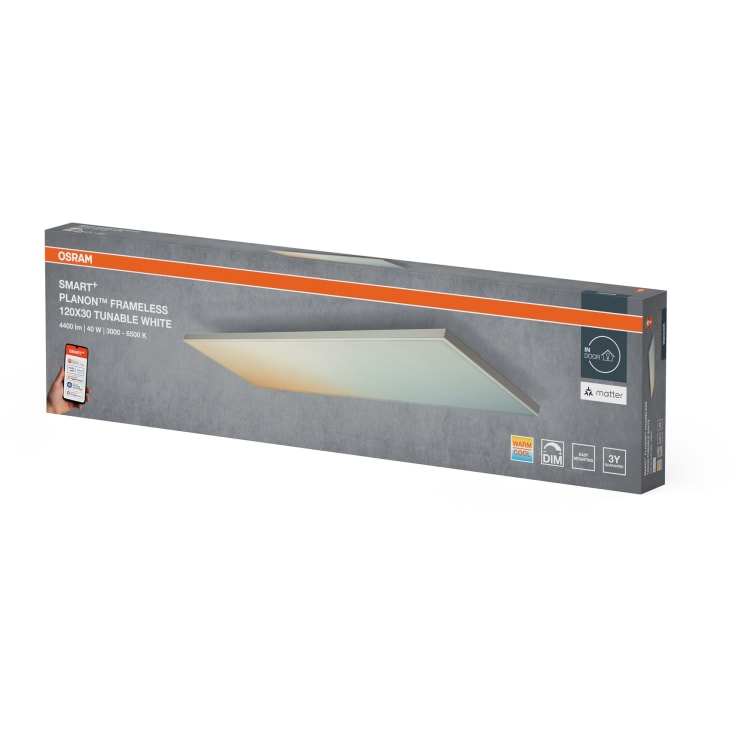 Osram Smart+ Wifi Planon Frameless panel, justerbar hvid, 120x30 cm
