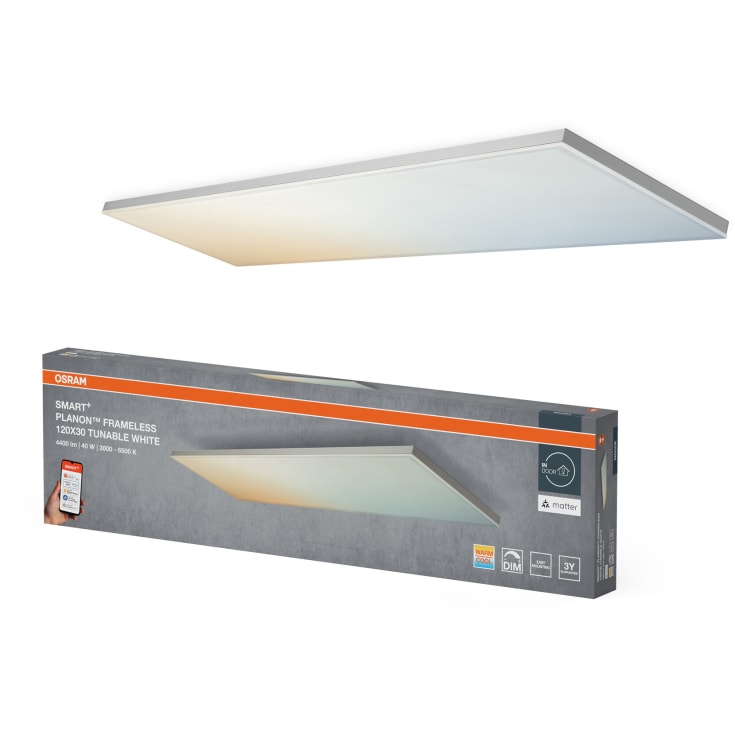 Osram Smart+ Wifi Planon Frameless panel, justerbar hvid, 120x30 cm