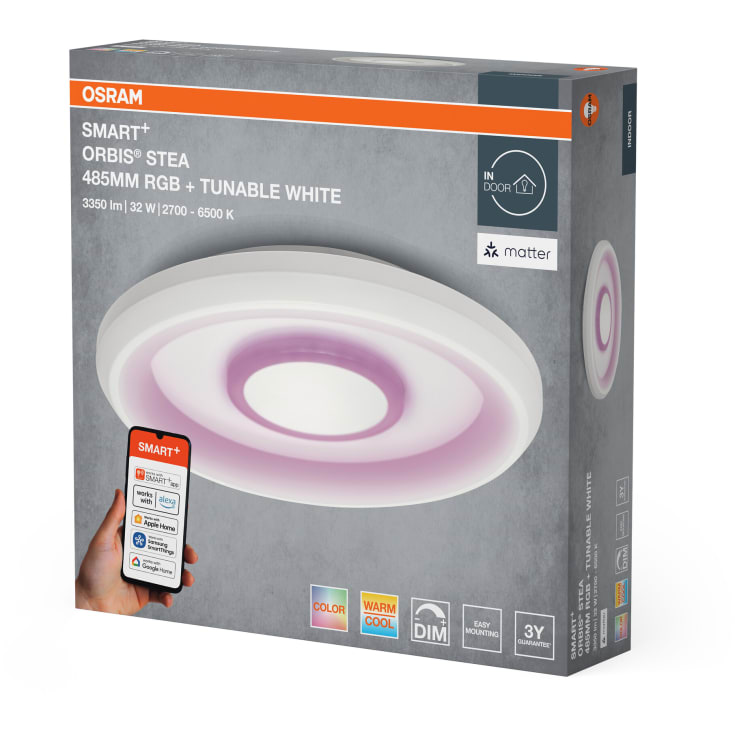 Osram Smart+ Wifi Orbis Stea plafond, fargeskiftende, Ø48,5 cm