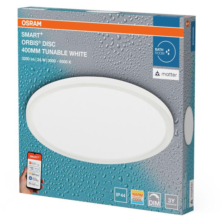 Osram Smart+ Wifi Orbis Disc tak, justerbar vit, Ø40 cm