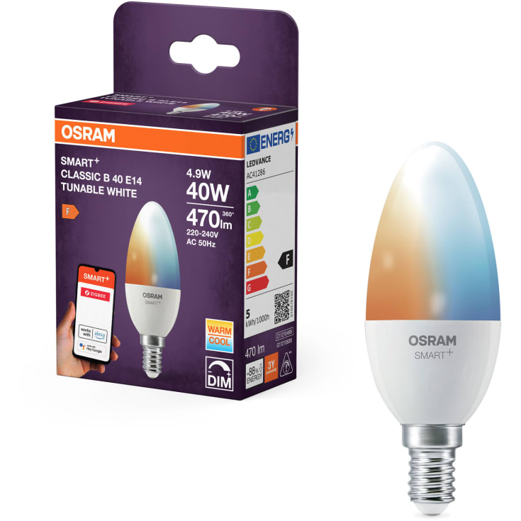 Osram Smart+ Zigbee E14 lågenergilampa, 2700K-6500K, 4,9W