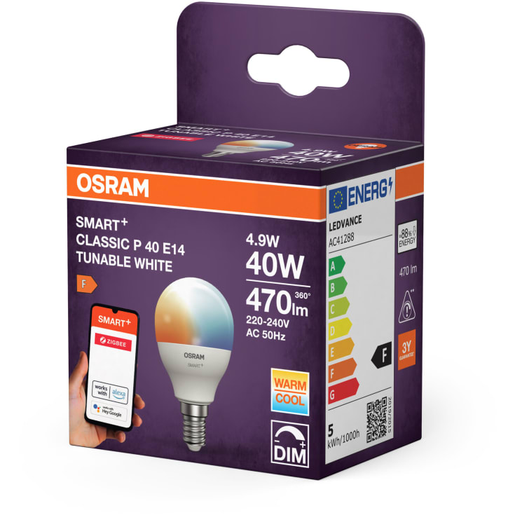 Osram Smart+ Zigbee E14 kronlampa, 2700K-6500K, 4,9W
