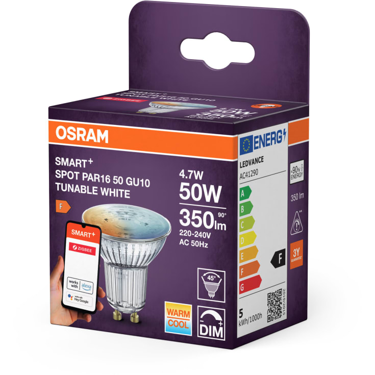 Osram Smart+ Zigbee GU10 spotlight, 2700K-6500K, 4,7W