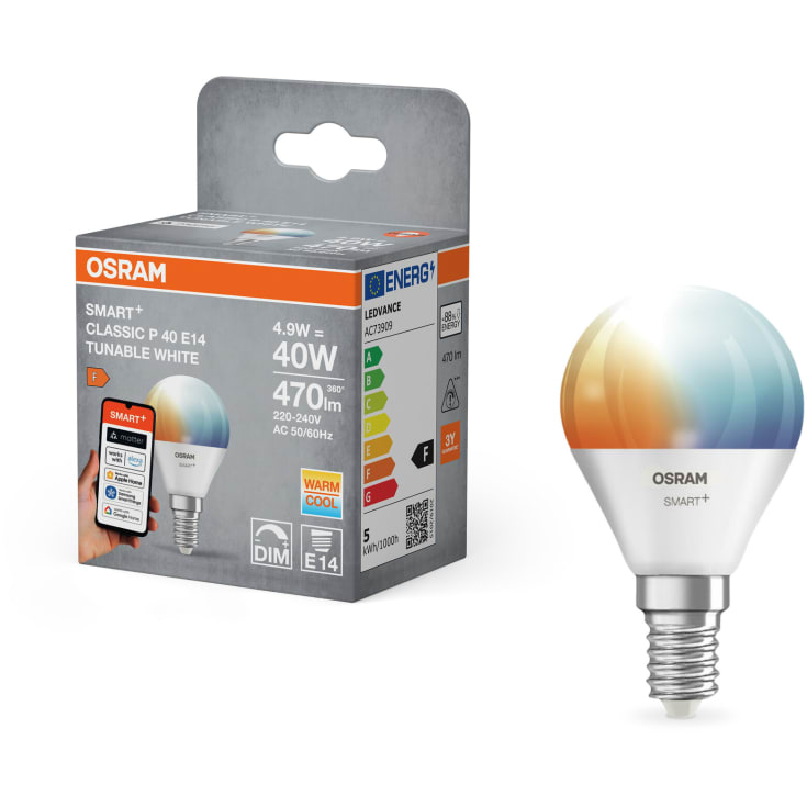 Osram Smart+ Wifi E14 kronlampa, 2700K-6500K, 4,9W