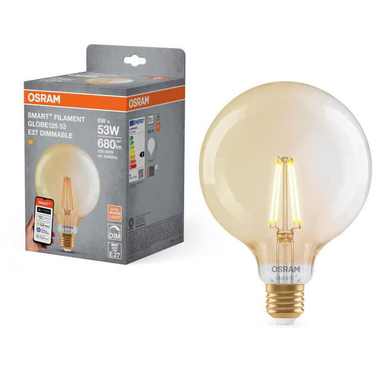 Osram Smart+ Wifi E27 glödlampa, 2400K, 6W