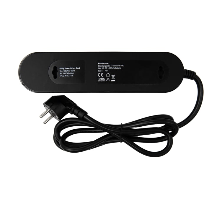 Shelly Gen4 grenuttak, Wi-Fi og Zigbee, sort