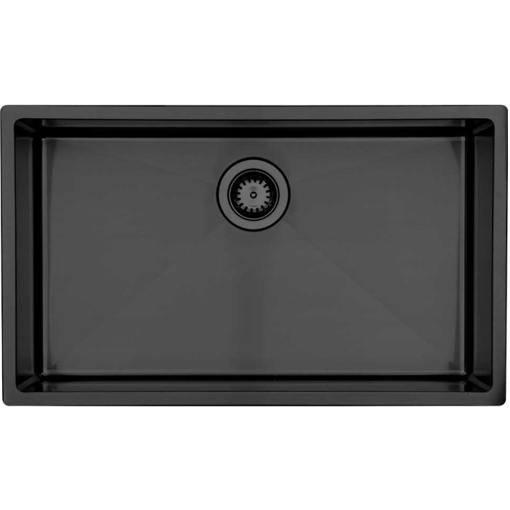 Lavabo Kubus 700 Soft kjøkkenvask, 40 x 40 cm, svart