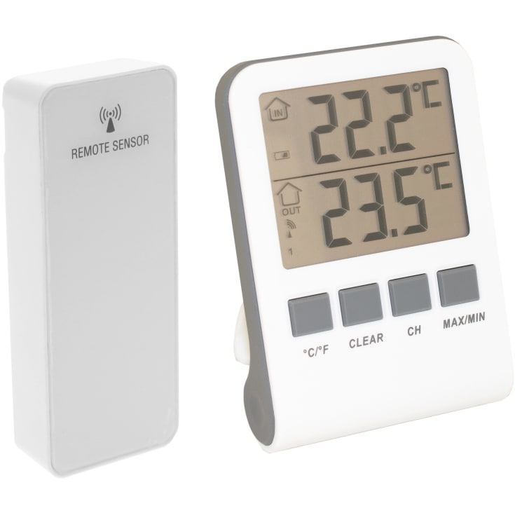 VENTUS Digitalt inne-/utendørstermometer, hvitt