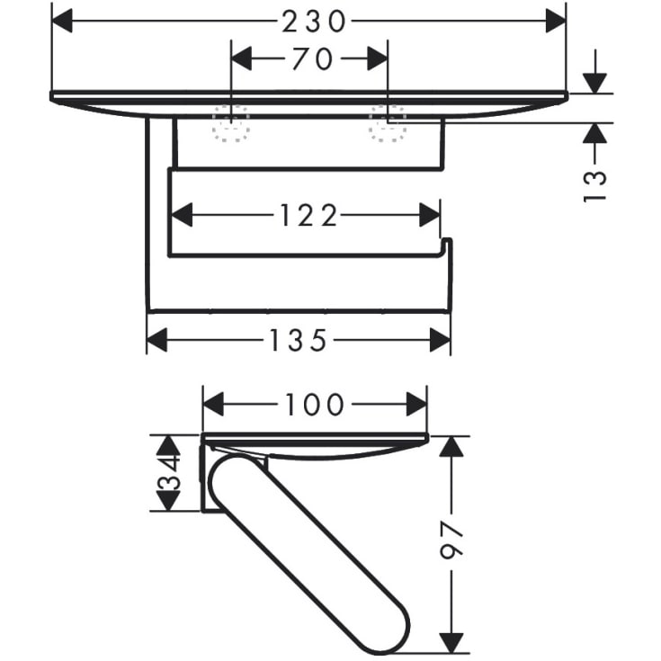 Hansgrohe WallStoris toiletrulleholder, sort