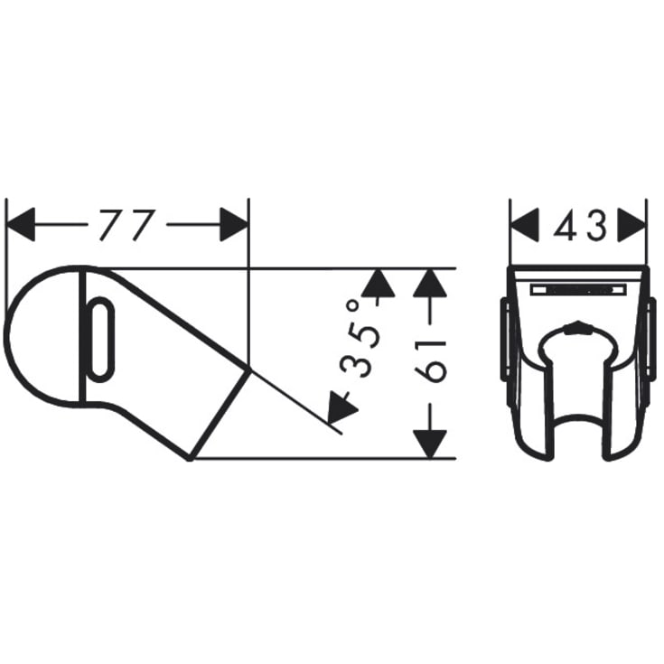 Hansgrohe WallStoris håndbruseholder, hvid