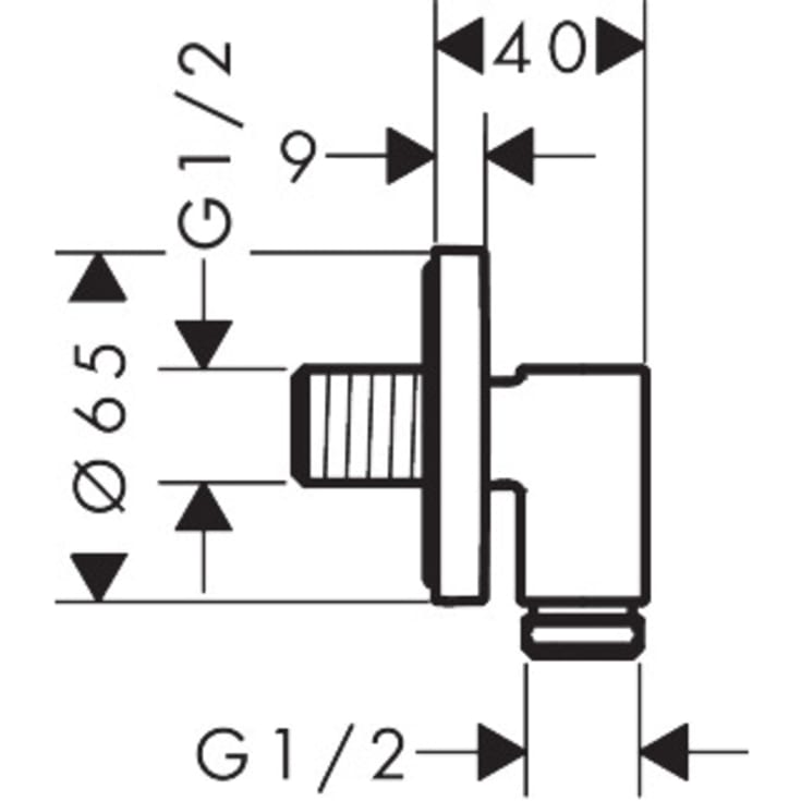 Hansgrohe FixFit Fine S slangeudtag, børstet bronze