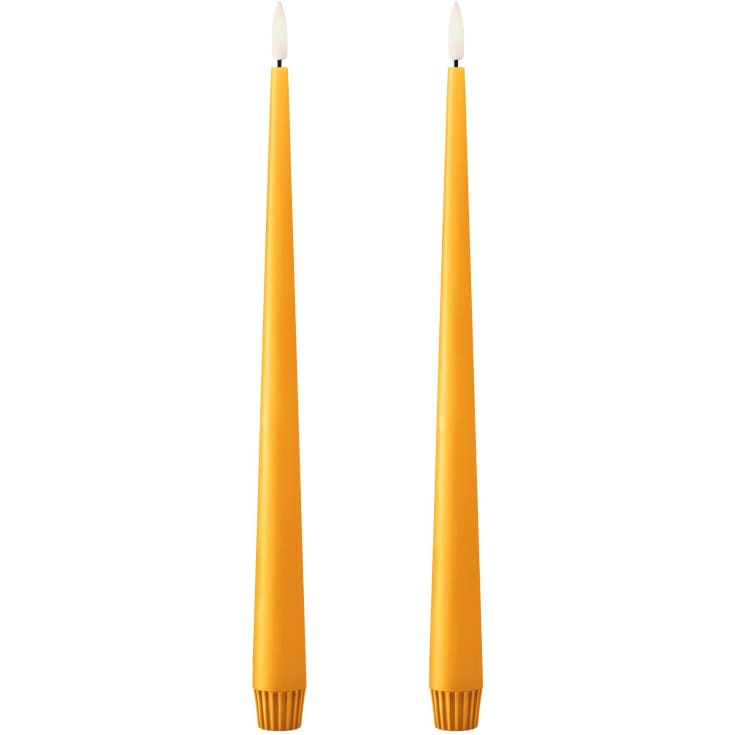 Ester & Erik LED kronelys, 30 cm, oransje, 2-pk