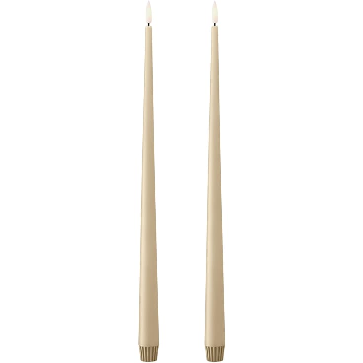 8 stk Ester & Erik LED kronelys, 40 cm, sand, 2-pk