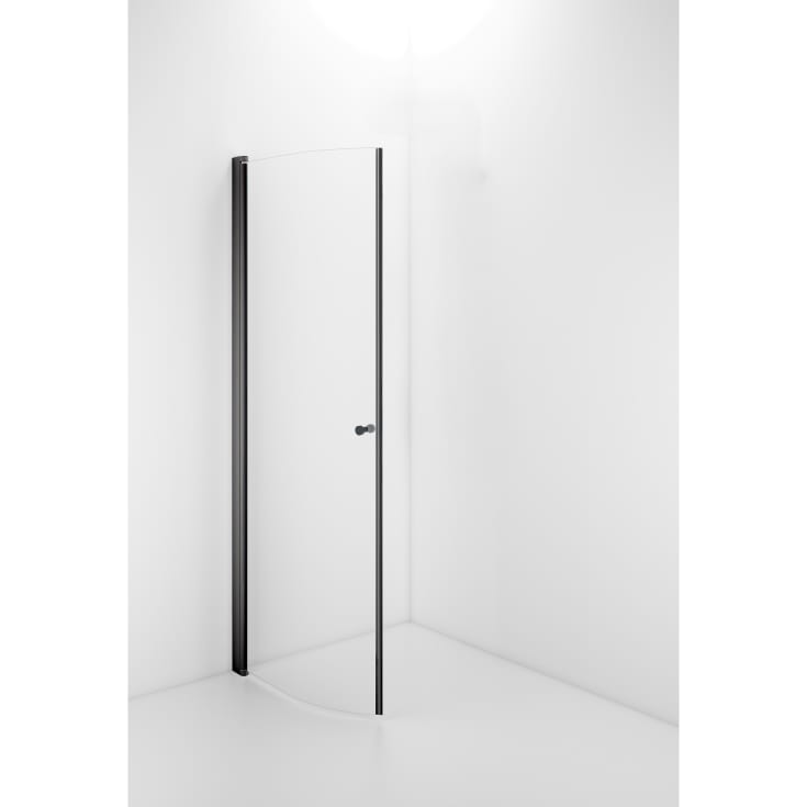 Contura Shower Space brusedør, 63,3 cm, klart glas, sort profil