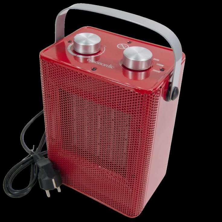 Case varmeblæser, rød - 2000W