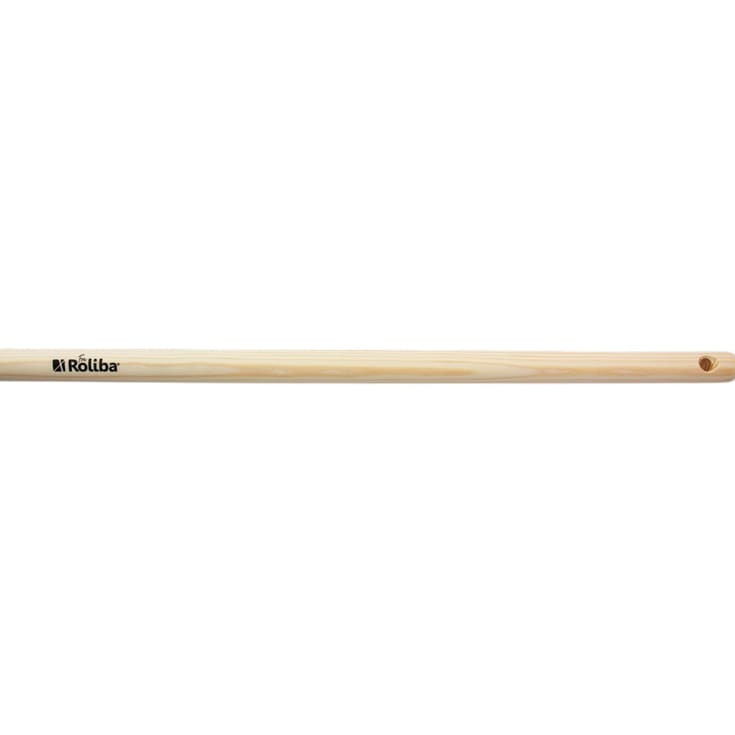 Roliba gadekost med skaft, røde hår, 15 x 5 rækker, 300 x 76 mm