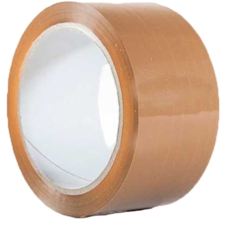 36 st Roliba PVC packtejp, brun, 50 mm x 66 m