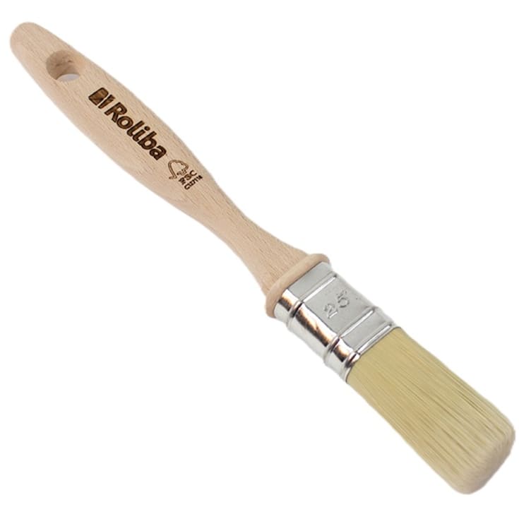 12 stk Roliba ovalpensel, 100% syntetisk, 25 x 16 mm