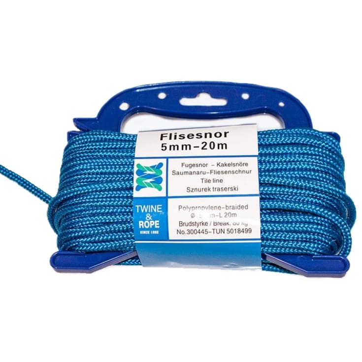 5 stk Flisesnor, blå, 5mm x 20 meter