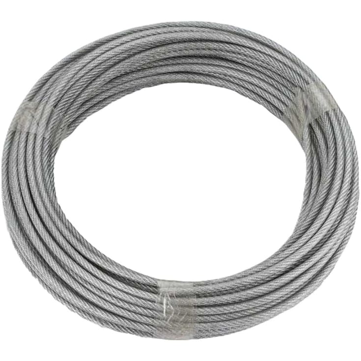 Stålwire, 4 mm - 4,9 mm, PVC, 10 meter