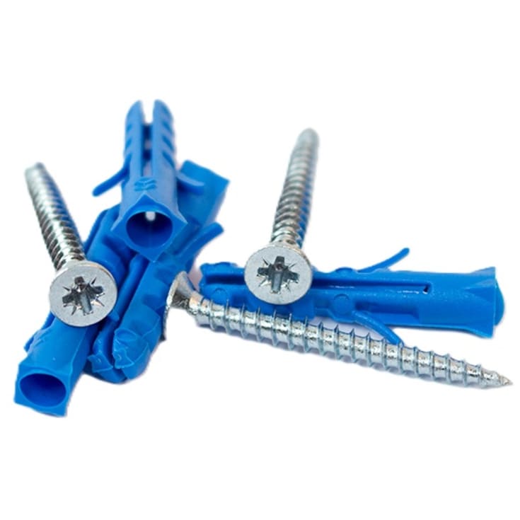 5 stk Skruer m. plugs, galvaniseret, 10 stk.